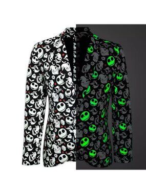 Disney Nightmare Before Christmas Glow-in-the-Dark Jack Skellington Blazer L/XL